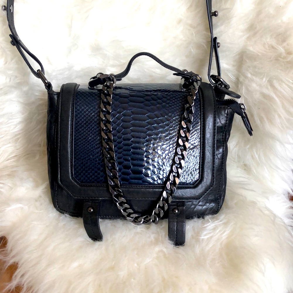H&M Navy Genuine Leather Bag